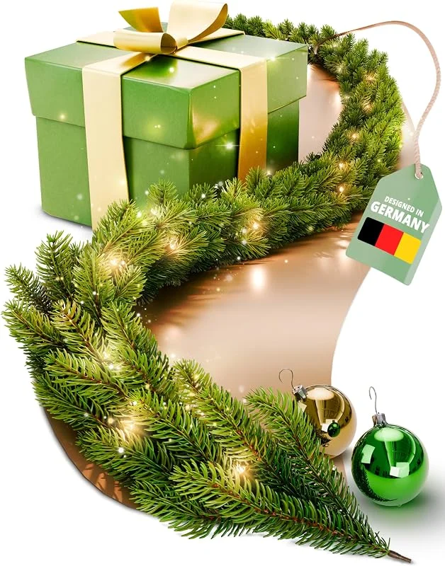Besuche den ArtiTree-Store ArtiTree Tannengirlande mit Beleuchtung 5 m – künstliche Weihnachtsgirlande — Weihnachtsdeko