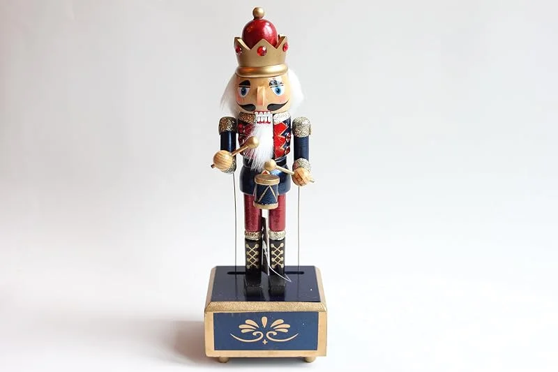 Marke: Festive Productions Festive Holz Nussknacker Spieluhr 30?cm - blau — Weihnachtsdeko