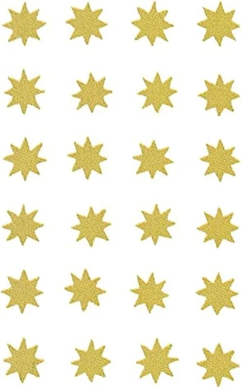 Besuche den bsb-Store bsb Sticker Weihnachten mit Stern-Motiv - 3 Stickerbögen in 7, 8 x 12, 5 cm - kleine Aufkleber - selbstklebende goldene Sterne - Deko Sterne mit Gold-Effekten — Weihnachtsdeko