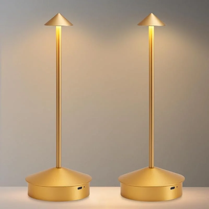 Marke: EJQ EJQ Kabellose Tischlampe, tragbare LED-Tischleuchte, wiederaufladbar, 6000 mAh, batteriebetrieben, 3 Farben, stufenloses Dimmen, Touch-Lampe für Restaurant, Schlafzimmer, Bars, Outdoor-Party, Camping — Kerzenlicht Abendessen