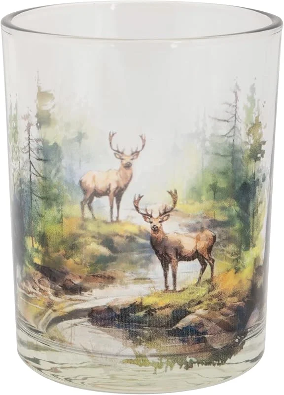 Marke: Cosy & Trendy Cosy Home Kerzenständer, Glas, transparent, Hirsch, Grün, 10 x 10 x 13 cm — Advent und Tisch