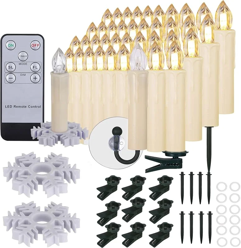 Besuche den Porashine-Store 10 Stück LED Kerzen Weihnachtskerzen wasserdicht Christbaumkerzen Kabellos — Weihnachtsbeleuchtung