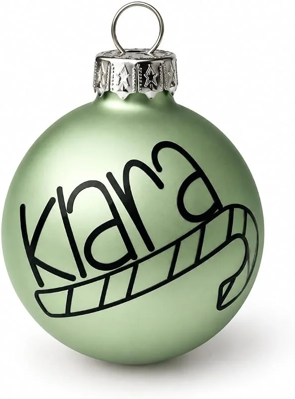 Besuche den AURIMELLYS-Store Personalisierte Weihnachtskugeln aus Glas (6 cm oder 8 cm) – mit Name unf Motiv – Farben & Schriftart wählbar (Mint - matt, 6 cm) — Weihnachtsdeko