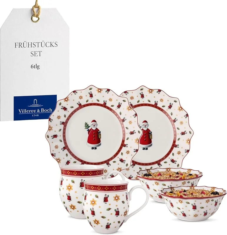 Villeroy & Boch - Toy's Delight Frühstücks-Set für 2 Santa 6 teilig Bunt — Advent und Tisch