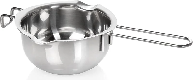 Besuche den wenco-Store wenco Wasserbad Schmelzschale – Hitzebeständiger Schmelztopf mit Griff zum Schmelzen von Schokolade, Butter, Wachs – Spülmaschinenfest & Rostfrei – Perfekt für Backen, Kochen & DIY, Edelstahl, 14cm — Weihnachtskueche