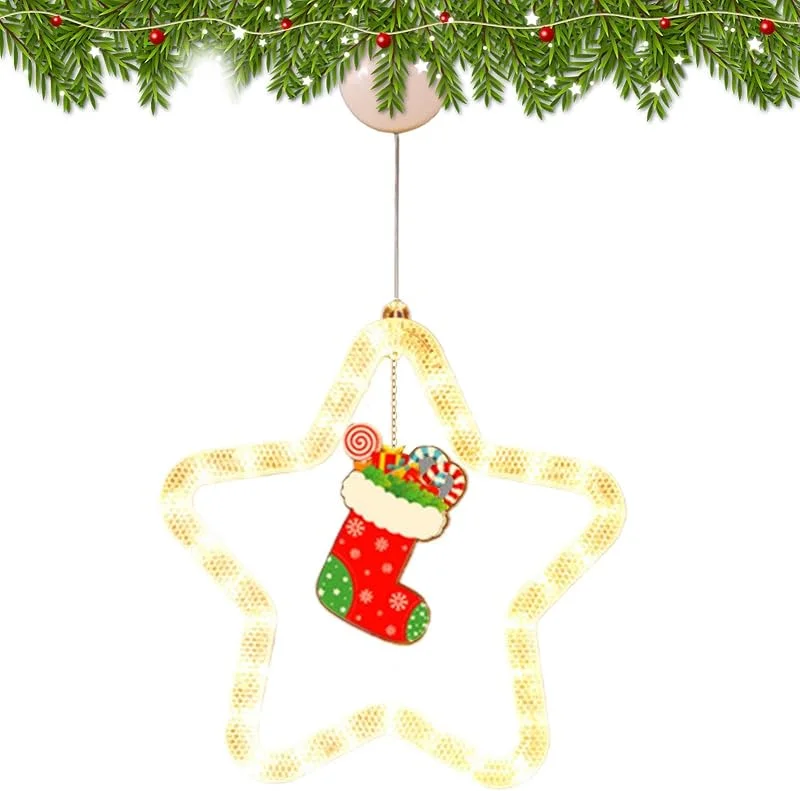 Marke: Generisch Weihnachtsstern Saugnapf Ornament mit Haken — Weihnachtsdeko