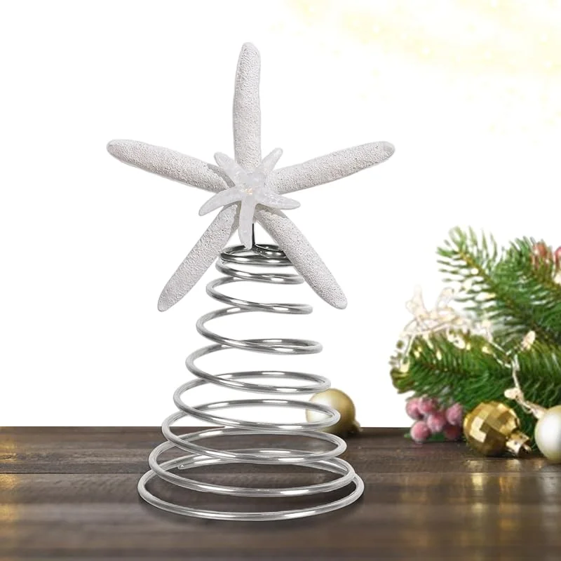 Marke: Generisch Baumspitze, Weihnachtsstern-Ornament für Feiertagsdekoration, glänzende Baumkrone, Mittelstück für Zuhause, Fenster, Wohnzimmer, Schlafzimmer, Party im Freien oder saisonale Dekoration, 8, 9 x 20 cm — Weihnachtsdeko
