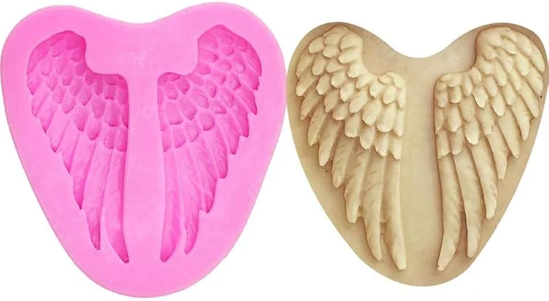 Marke: BYFRI BYFRI Angel Wings-silikon-Form, Weihnachten Schokoladen-Kuchen-gelee-EIS-silikon-Form-Form-Fondant-backzubehör Küche DIY Schokoladen Werkzeuge — Weihnachtskueche