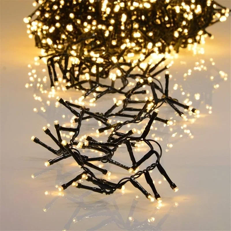 Marke: INtrenDU Lichterkette außen & innen warmweiß 16m, 800 LED, Timer, Weihnachtsbaum — Weihnachtsbeleuchtung