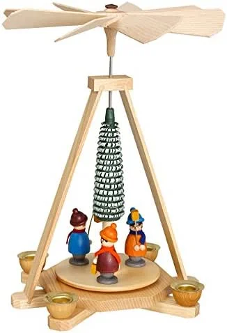 Besuche den Rudolphs Schatzkiste-Store Rudolphs Schatzkiste Pyramide Laternenkinder bunt Teelichter BxHxT 20x23x20cm NEU Holzpyramide Weihnachtspyramide Designpyramide Tischpyramide Wärmespiel Tischdeko Dekoration Weihnachten Wärmespiel — Weihnachtsdeko