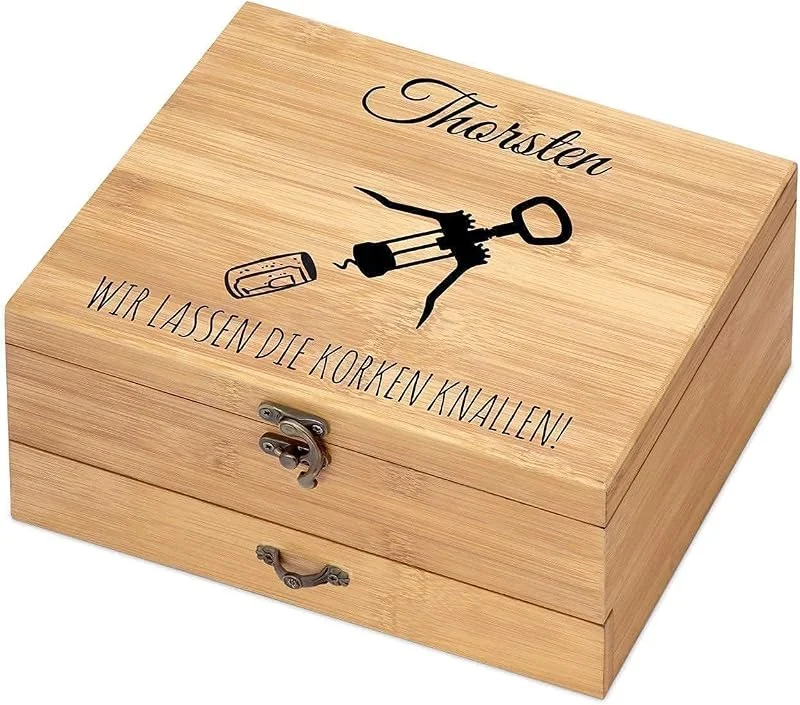 Besuche den Maverton-Store Maverton Weinöffner-Set personalisiert Weinset Sommelier Set — Wein und Festtafel