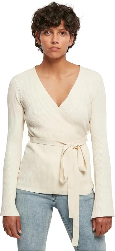 Besuche den Urban Classics-Store Urban Classics Damen Ladies Rib Knit Wrapped Cardigan — Weihnachtsmode