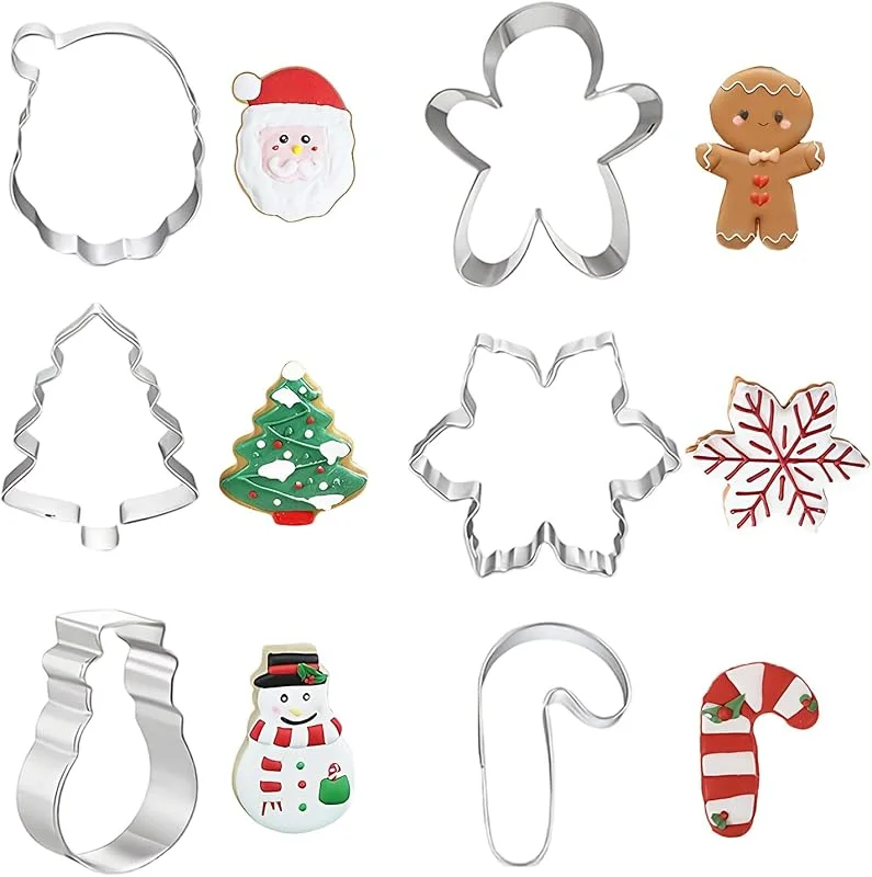 Marke: Generic Set Weihnachtskuchenformen 6-teilig Edelstahl — Weihnachtskueche
