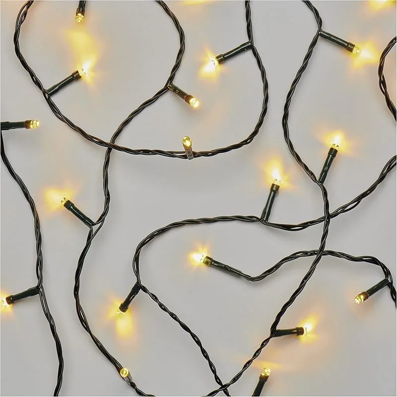Besuche den EMOS-Store EMOS LED-Lichterkette warmweiß für Innen und Außen, 12m lange IP44 Weihnachtslichterkette mit 120 LEDs + 5m Zuleitung und Netzteil, 6 Stunden Timer Funktion, für Party, Weihnachten, Deko — Weihnachtsbeleuchtung