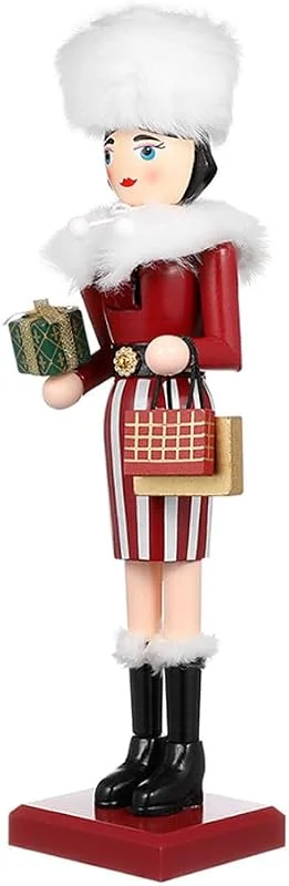 Marke: PTOOTP Nussknacker-Soldaten-Figur aus Holz: Klassischer Weihnachts-Nussknacker-Ornament – Festlicher Feiertagstisch für Zuhause und Büro — Weihnachtsdeko