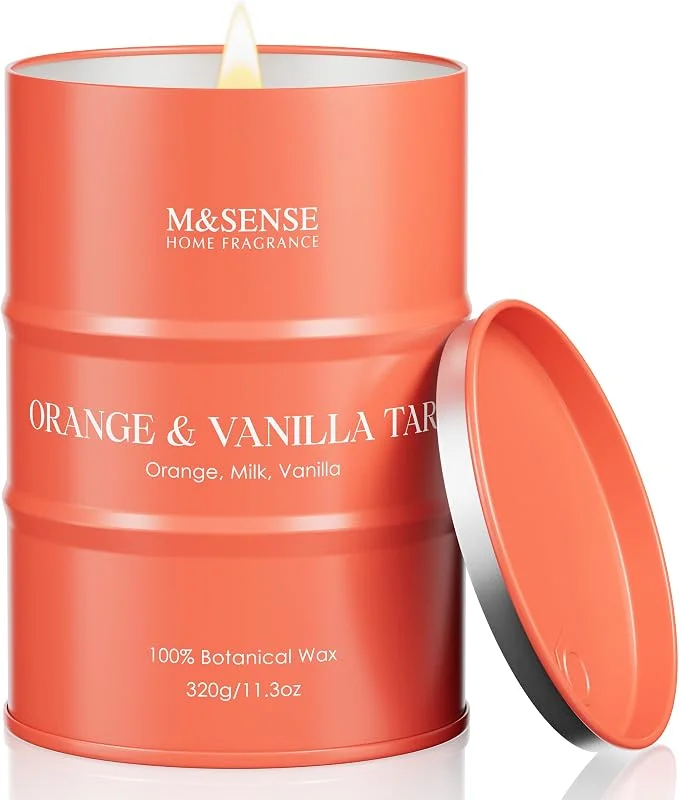 Besuche den M&SENSE-Store M&SENSE Orange-Vanille Duftkerze im Glas Herbst — Kerzenlicht Abendessen