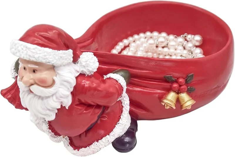 Marke: Tsawntd Weihnachtsdekorationen, Weihnachtsmann-Süßigkeitsschale. Der Weihnachtsmann schleppt Geschenktüte. Weihnachts-Süßigkeitsschale — Geschenkverpackung