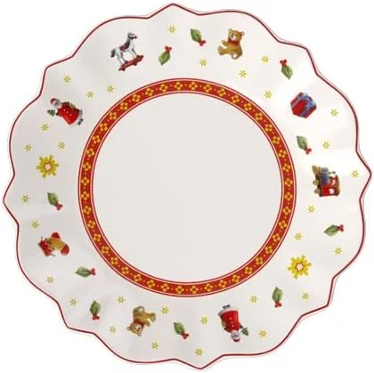 Villeroy & Boch Brotteller, Weiß, Bunt, Rund — Advent und Tisch