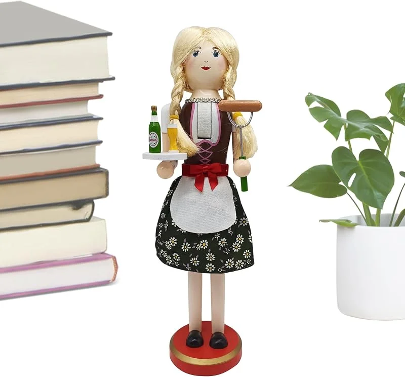Marke: Generisch Weihnachtlicher Nussknacker aus Holz, 35, 6 cm, Nussknacker-Figur, Desktop-Ornamente, handbemalt, Oktoberfest, Sammlerstück, Dekoration für Innenbereich, , Tisch, Zuhause, festliche — Küche & Haushalt