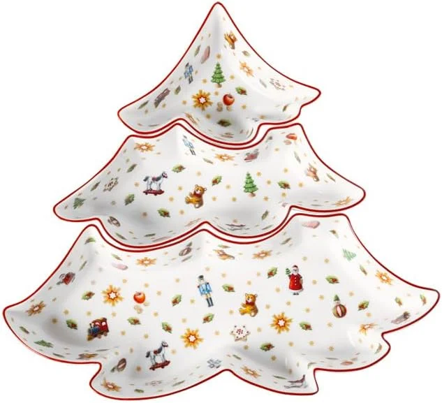 Villeroy & Boch - Toy's Delight Dipschälchen Set Bunt, Mikrowellensicher, Dip Schälchen in Baumform für Snacks & Dips, Weihnachtsgeschirr, Deko Weihnachten, Premium Porzellan — Advent und Tisch
