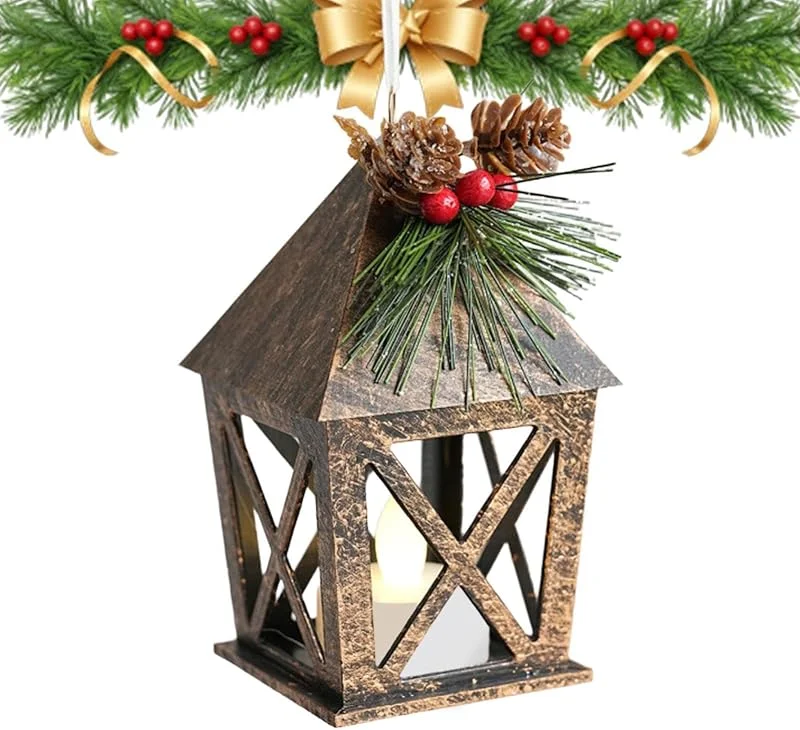 Marke: Generisch Weihnachtslaternen Vintage Deko zum Aufhängen für Weihnachten — Weihnachtsbeleuchtung