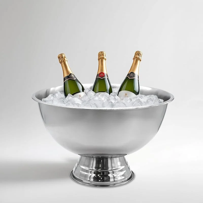 Besuche den Spetebo-Store Spetebo Edelstahl Champagnerschale rund silber bis zu 6 Flaschen - 40 cm — Küche & Haushalt