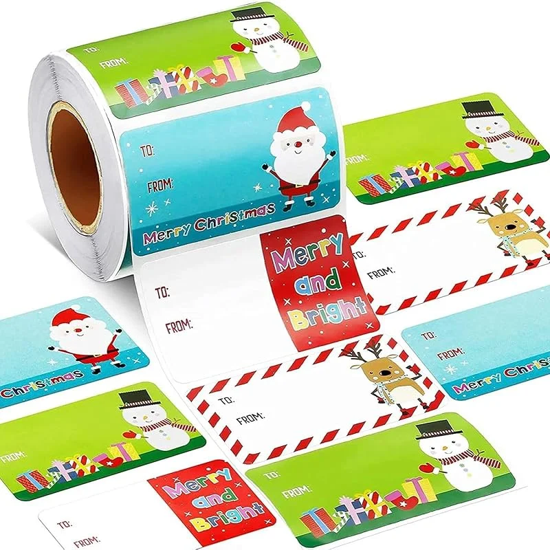 Marke: Générique Weihnachtsaufkleber für Namensschilder, 500 dekorative Etiketten aus — Geschenkverpackung