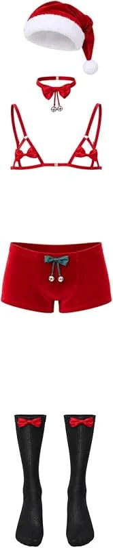 Marke: FEESHOW FEESHOW Herren Weihnachts Boxershorts Kostüm Nikolaus Santa Claus Low Waist — Weihnachtsmode