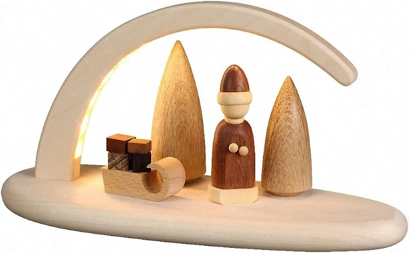 Besuche den Seiffener Volkskunst-Store Seiffener Volkskunst, LED Lichterbogen Schwibbogen 24x13cm, Erzgebirgische Volkskunst, Made in Germany, 15364, Weihnachtsmotiv Natur — Weihnachtsdeko