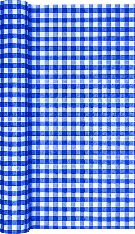 Marke: Unbekannt Tischläufer Karo blau, kariert, neutral, zeitlos, Oktoberfest, bayrisch 490x40cm — Küche & Haushalt