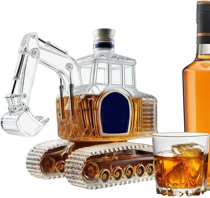 Marke: Generisch Weindekanter, Baggerform, Glasflasche, Likörausgießer — Wein und Festtafel