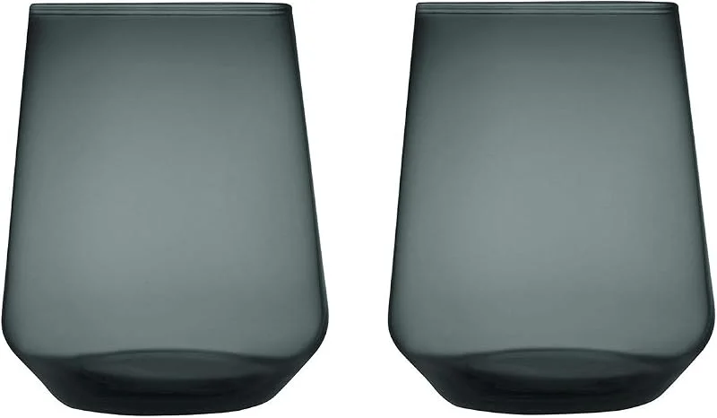 Iittala Essence Wassergläser, grau, 35 cl, 2, Dunkelgrau — Wein und Festtafel