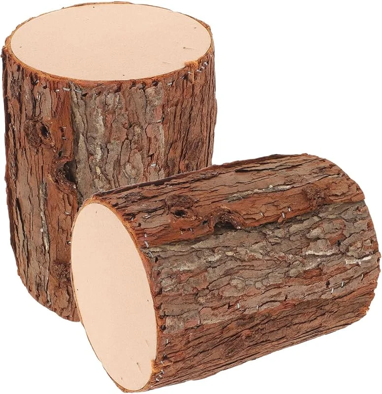 Marke: BESTOYARD BESTOYARD 2 Stück Rustikaler Teelichter Holzstumpf 20x15x15cm mit Detailreicher Dekoobjekt Rindenstruktur und Geeignet für LED Kerzen für Ladenpräsentationen Geburtstagsfeiern — Weihnachtsbeleuchtung
