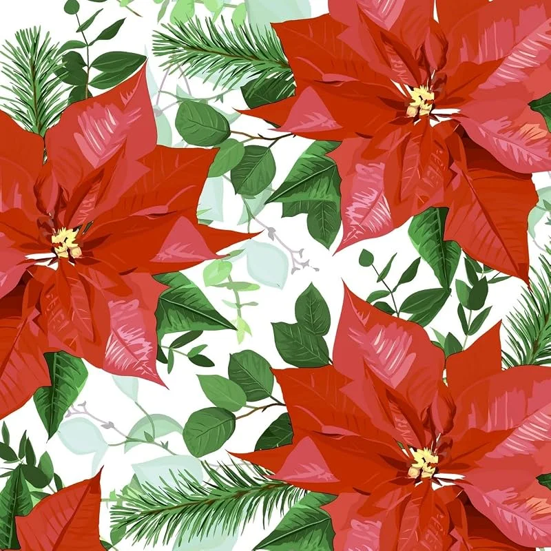 Marke: Paper+Design 20 kleine Cocktail-Servietten Weihnachten Blühender, roter Weihnachtsstern als Tischdeko. Papierservietten mit Motiv. Auch für Decoupage und Serviettentechnik 24x24cm — Geschenkverpackung