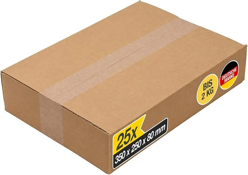 Marke: smiley pack smiley pack DHL Kleinpaket – 25 Stück – 350 x 250 x 80 mm – braun — Geschenkverpackung