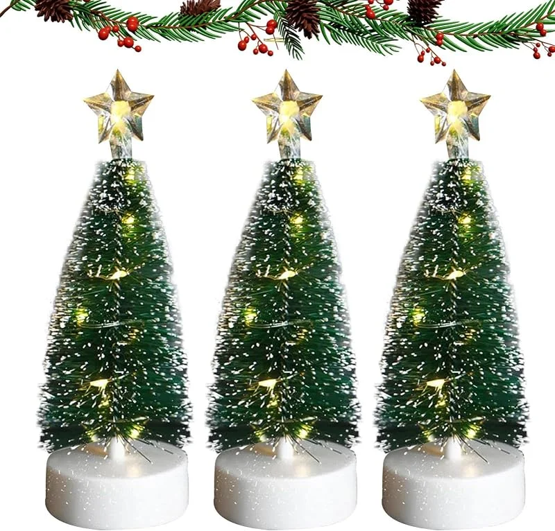 Marke: Generisch Künstlicher Weihnachtsbaum 3er Set Pflanzen-Dekoration Weihnachts — Weihnachtsbeleuchtung