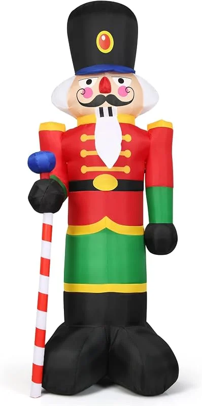 Besuche den LIFEZEAL-Store LIFEZEAL Aufblasbare Nussknacker Soldat für Weihnachten, 240cm Weihnachtsdeko mit LED-Beleuchtung, Außendekoration aus wasserdichtem Polyestergewebe, inkl. Gebläse, Ideal für den Außeneinsatz