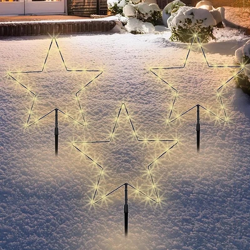 Besuche den Spetebo-Store LED Metall Gartenstecker Stern 3er Set - 43 x 30 cm — Weihnachtsbeleuchtung