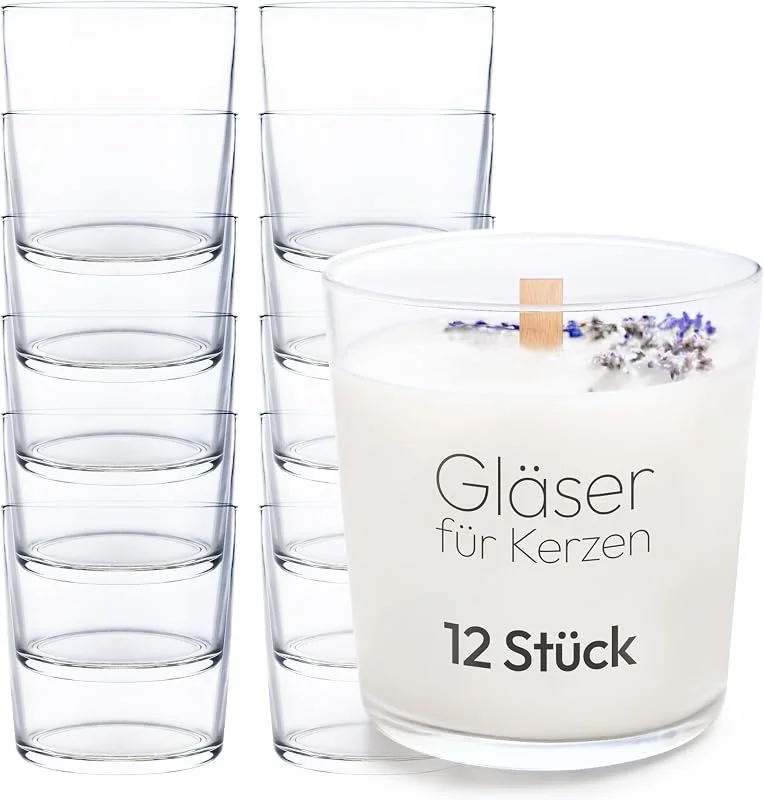 Besuche den KONZEPT-Store KONZEPT Kerzengläser 12er-Set, 300 ml, H 9 cm, Ø 8, 3 cm, transparent — Advent und Tisch