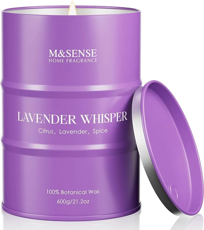 Besuche den M&SENSE-Store M&SENSE Lavendel Soja Kerzen für Zuhause Duft 329g 70 Stunden Langzeit-Brenndauer, Aromatherapie Kerze zur Stressabbau Meditation Entspannung, Dankesgeschenke für Mama Lehrer Freunde — Kerzenlicht Abendessen