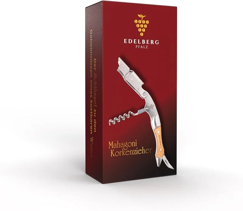 Marke: Edelberg Pfalz Premium Mahagoni Korkenzieher Kellnermesser Flaschenöffner — Wein und Festtafel