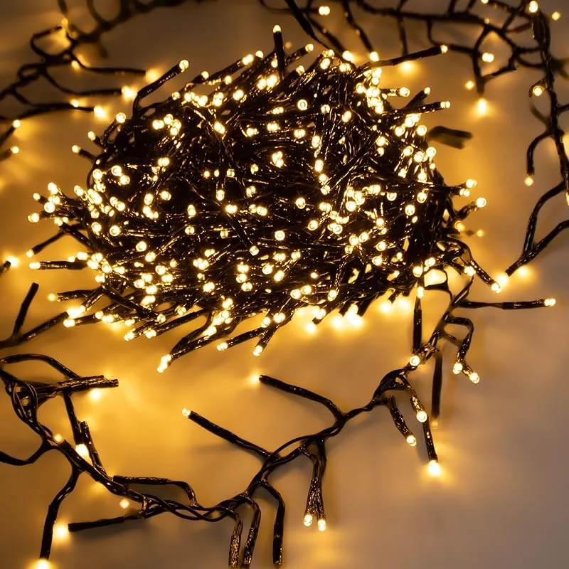 Besuche den Spetebo-Store Spetebo Büschel Lichterkette soft gold 5, 5 m dimmbar mit Timer - 588 LED — Weihnachtsbeleuchtung