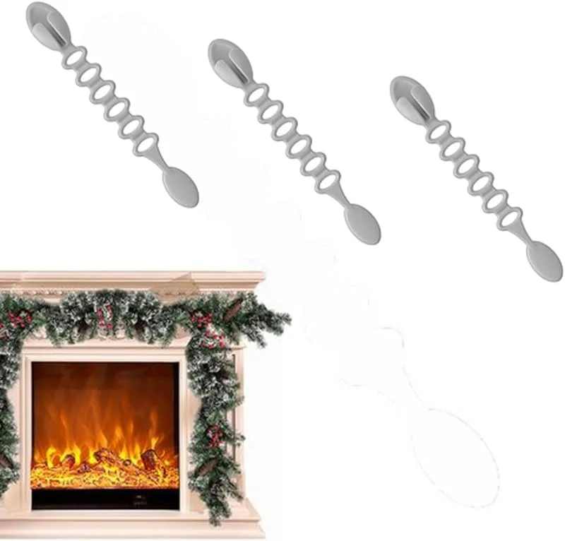Marke: Generisch 3 x Girlandenaufhänger für, verstellbare Silikon-Haken — Weihnachtsdeko