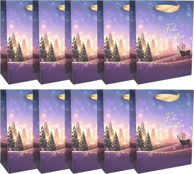 Besuche den Idena-Store Idena Geschenktüten Frohe Weihnachten, 10 Stück, 18 x 23 x 8 cm — Geschenkverpackung