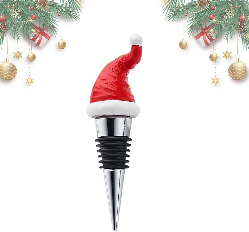 Marke: Gitekain Weihnachtsmannmützen Weinstopper Als Weinflaschenverschluss — Wein und Festtafel