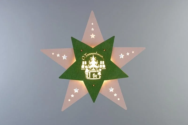 Besuche den weigla-Store Fensterbild Tannenbaum Höhe ca 29 cm NEU Bild Seiffen Tanne Baum Lied Weihnachtslied Stern Motivleuchte Lichtbogen Schwibbogen Holz Erzgebirge Beleuchtung Weihnachten Geschenke Weihnachtsmann — Weihnachtsdeko