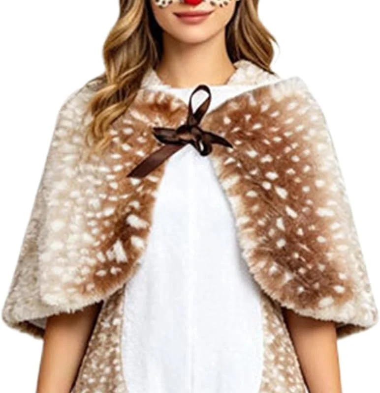 Marke: Generic Damen Rentier Kostüm Warmer Winter Schal Weihnachts Cosplay Requisiten — Weihnachtsmode