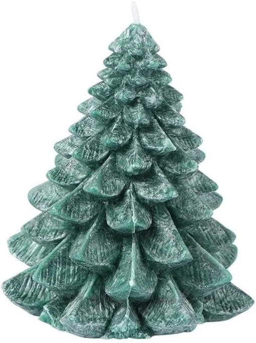 Marke: BESTOYARD Weihnachtsbaum Duftkerze aus Wachs Grün für Weihnachten Mottoparty — Kerzenlicht Abendessen