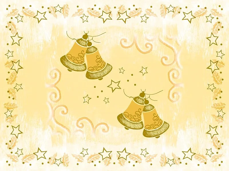 Besuche den Sovie HORECA-Store Sovie HORECA Tischset Harmony in Creme aus Linclass-Airlaid, 30 x 40cm, 100 Stück, Design mit Weihnachtsglöckchen, Ilex-Zweige und Sterne in Gold-Creme für Festliche Tischdekoration — Küche & Haushalt