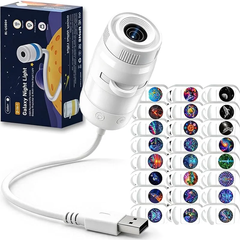 Marke: VanSmaGo 5D Holografischer Nachtlichtprojektor, USB Plug and Play HD — Weihnachtsbeleuchtung